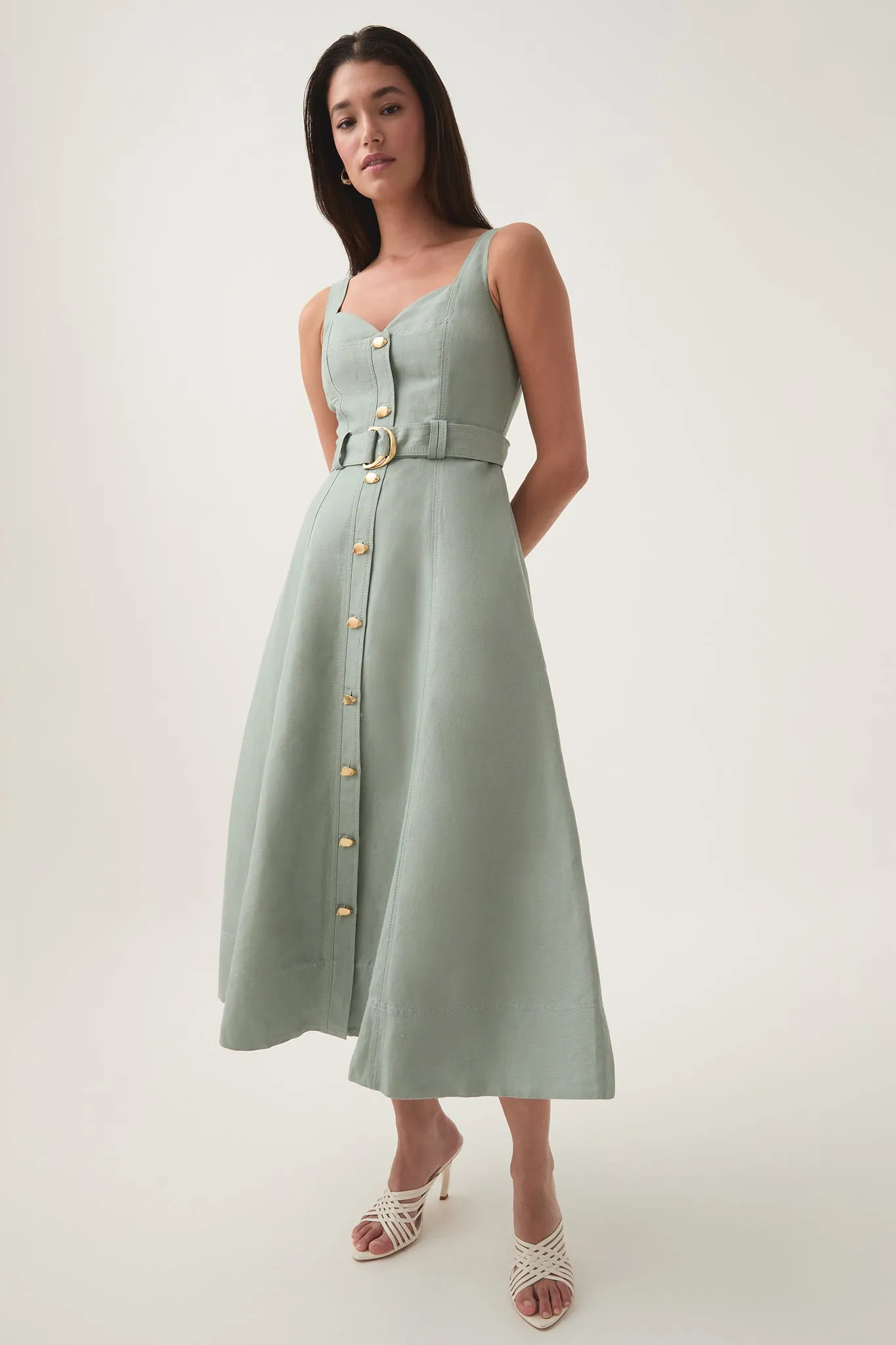 Clay Belted Midi Dress sold by Aje
