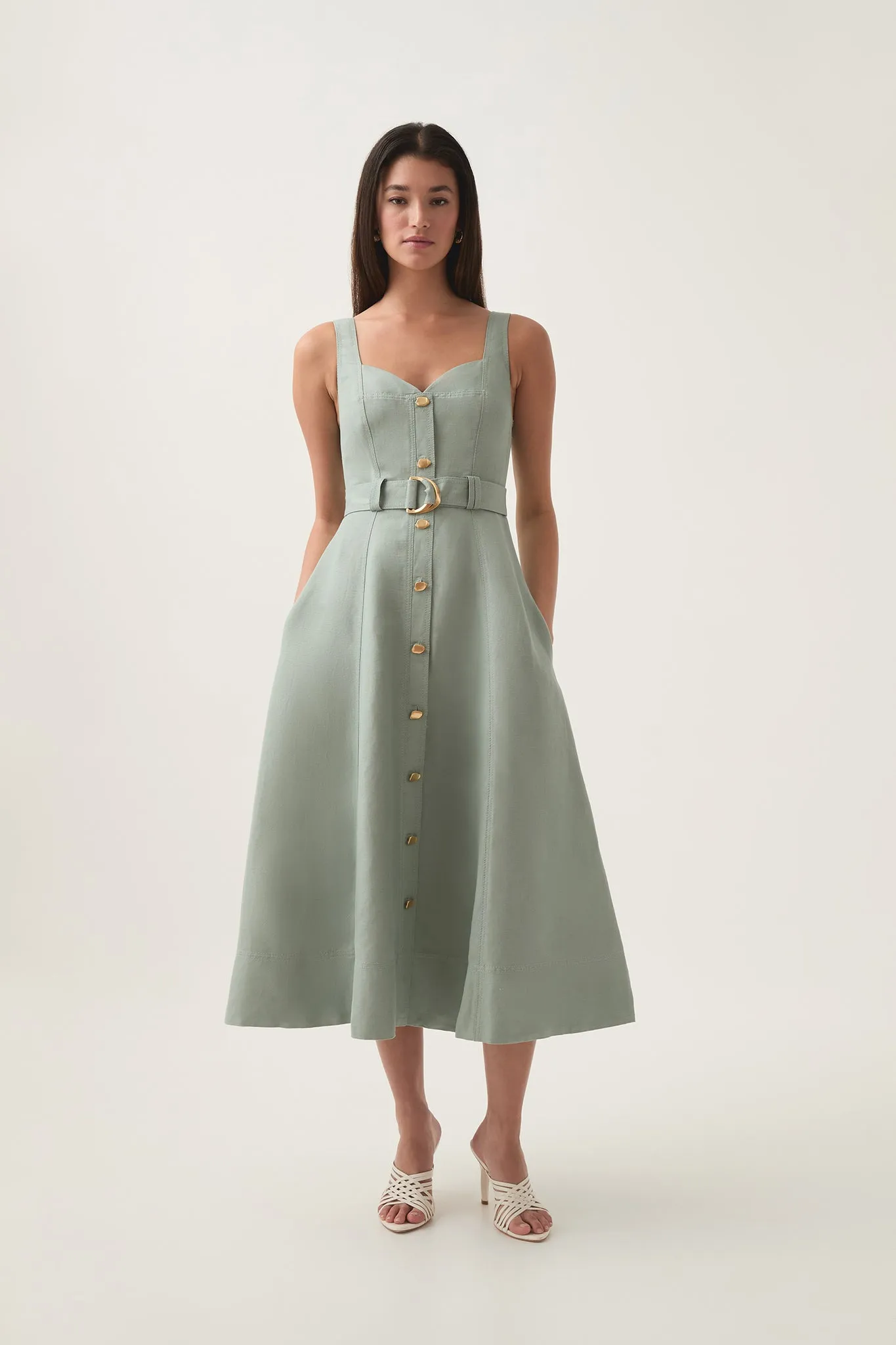 Clay Belted Midi Dress sold by Aje product image thumbnail 3