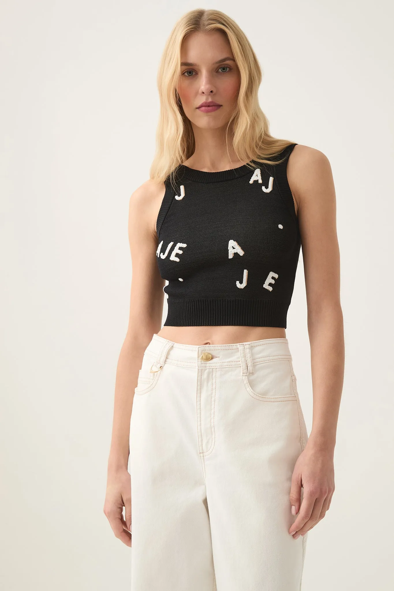 Decora Logo Sprinkle Knit Top sold by Aje product image thumbnail 3