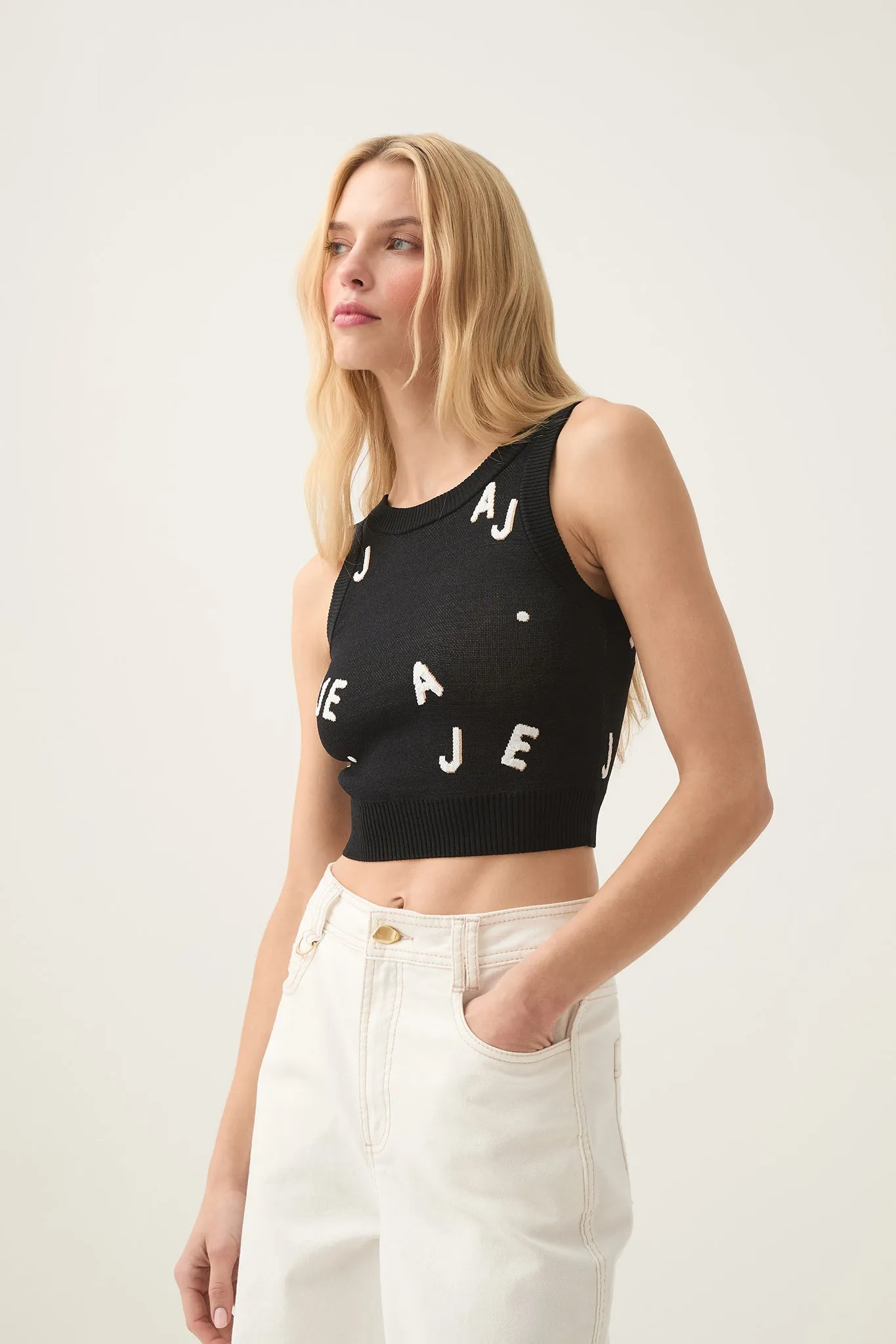 Decora Logo Sprinkle Knit Top sold by Aje product image thumbnail 5