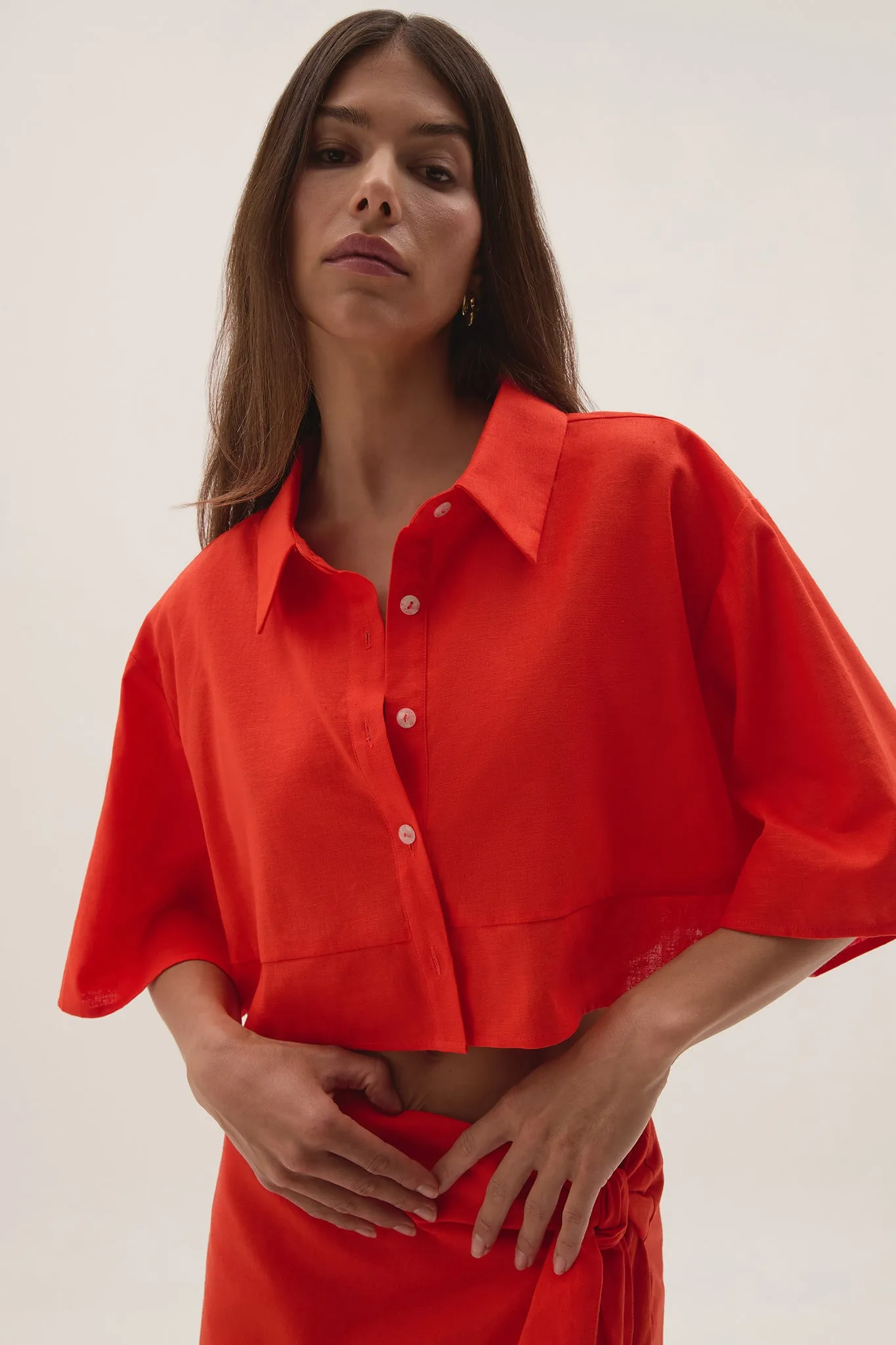 Airlie Cropped Shirt sold by Aje product image thumbnail 4