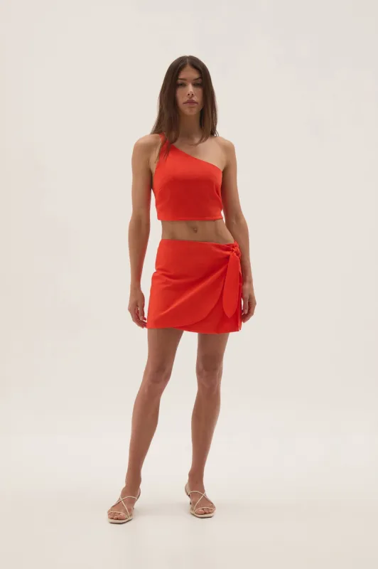 Eden Wrap Skirt sold by Aje