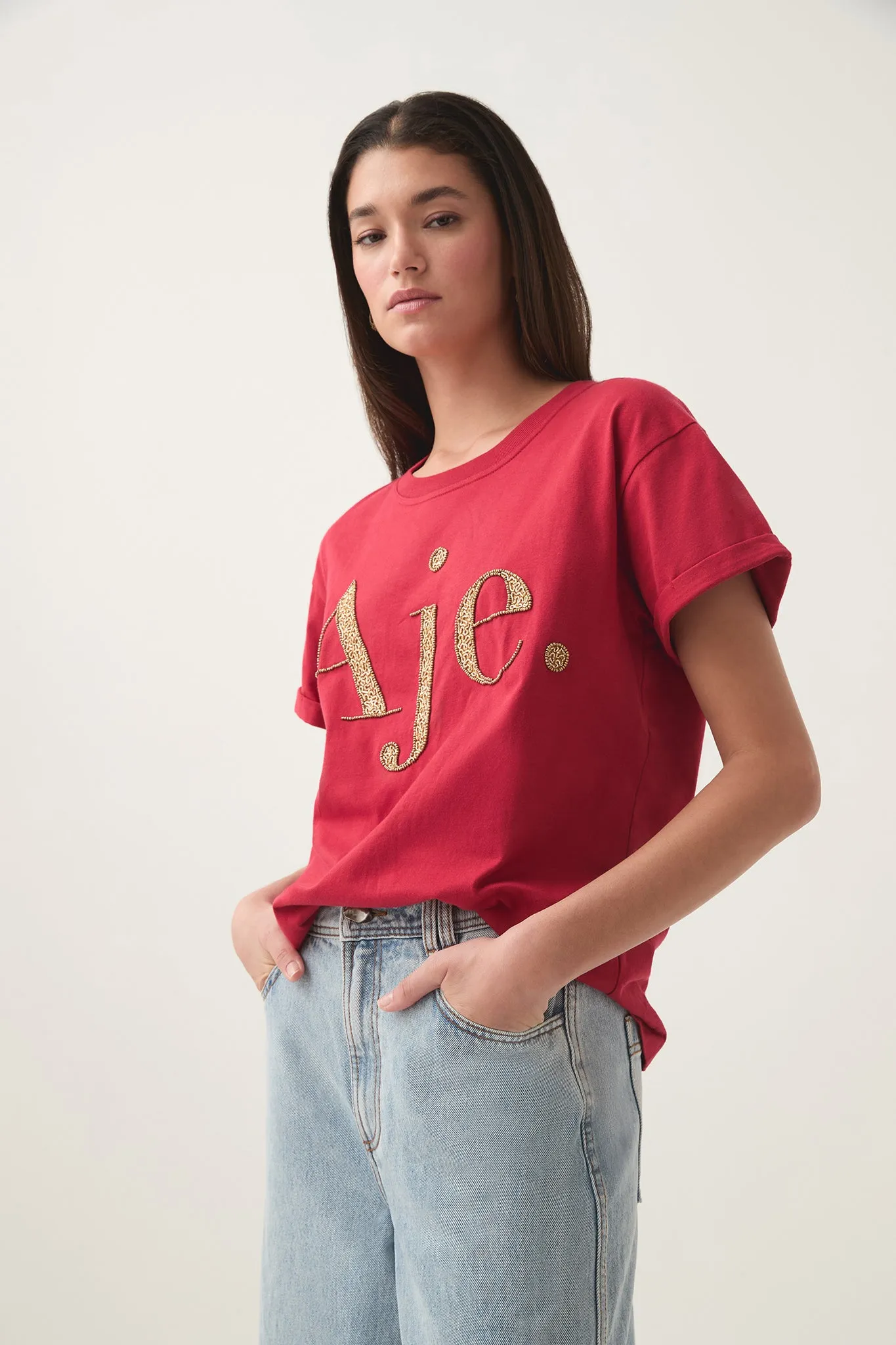 Within Embellished Logo Tee sold by Aje product image thumbnail 5