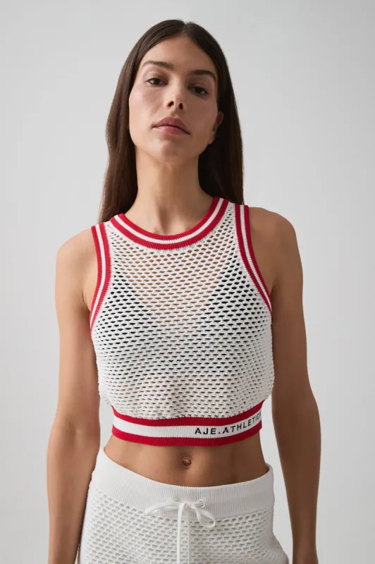 Cropped Open Knit Tank 106 sold by Aje