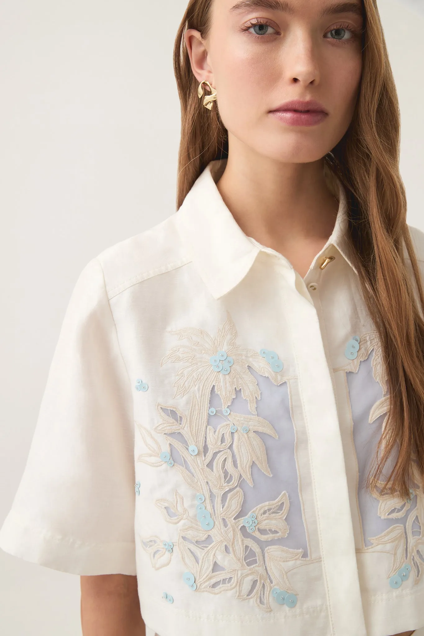 Mirrors Embroidered Shirt sold by Aje product image thumbnail 4