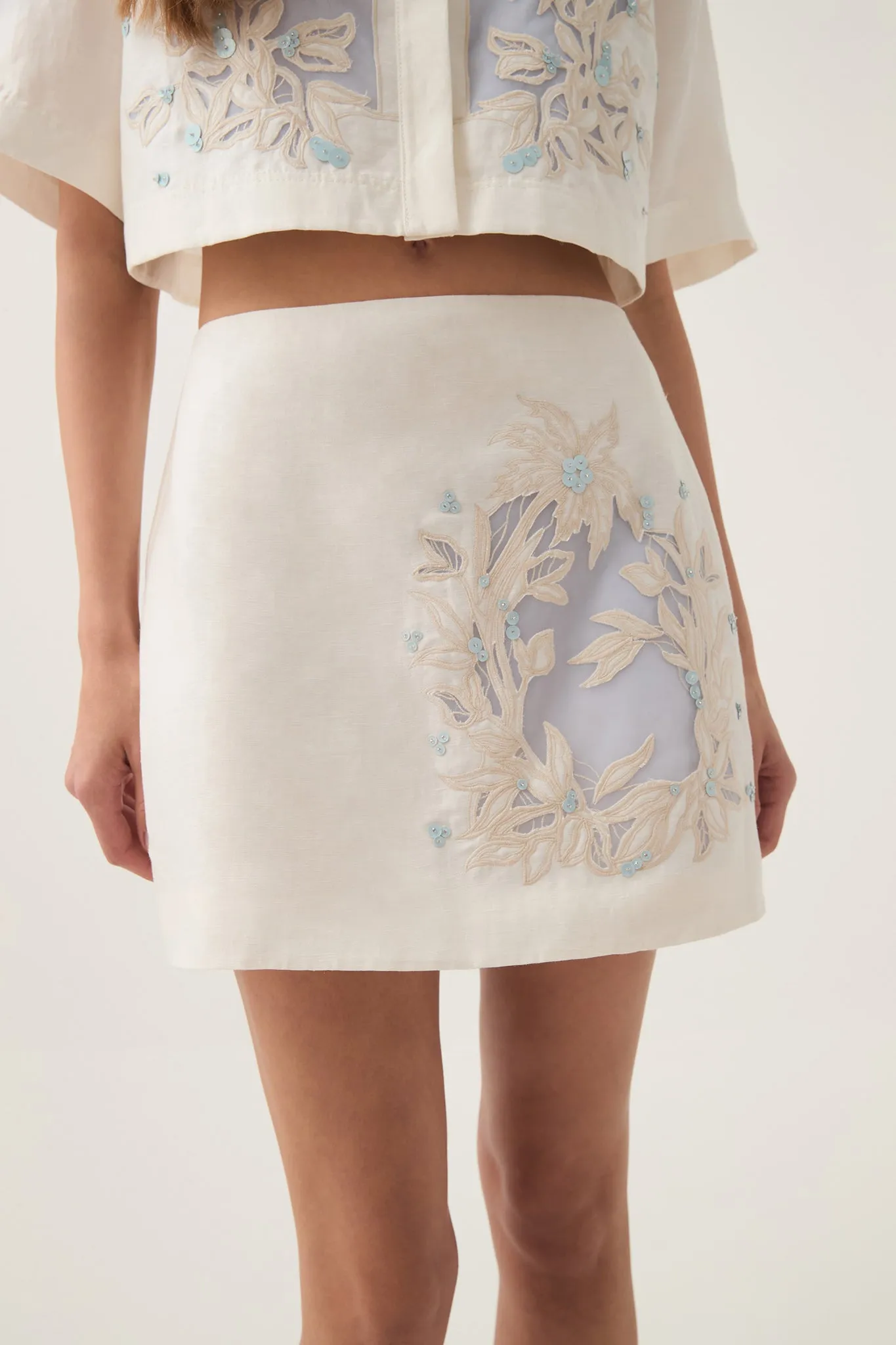 Mirrors Embroidered Mini Skirt sold by Aje product image thumbnail 4