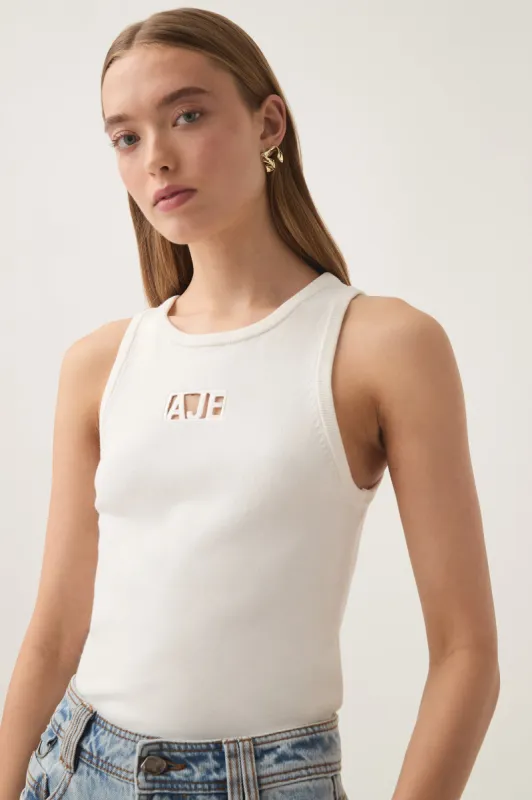 Nerina Logo Cut Out Tank sold by Aje