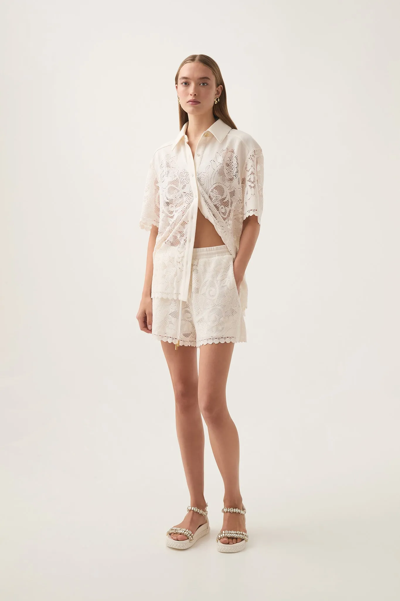 Muses Lace Oversize Shirt sold by Aje product image thumbnail 3