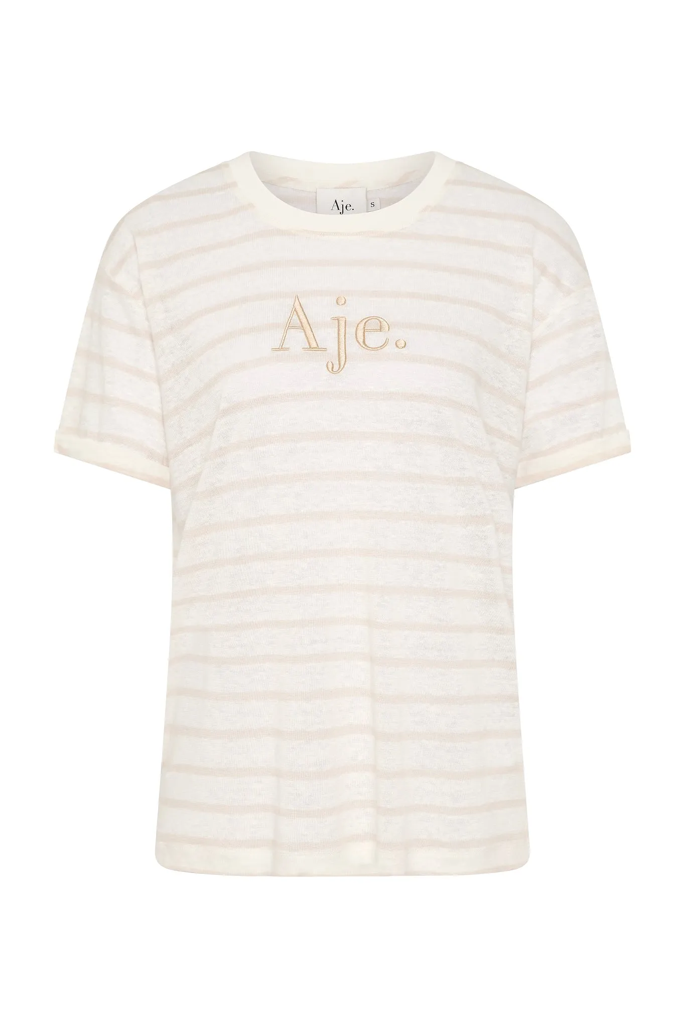 Softly Stripe Logo Tee sold by Aje product image thumbnail 2