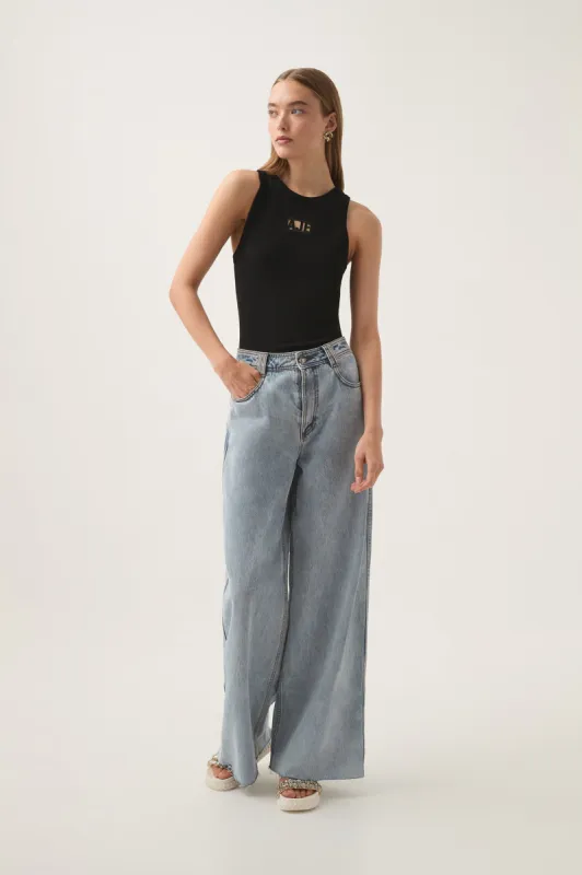 Nerina Logo Cut Out Tank sold by Aje