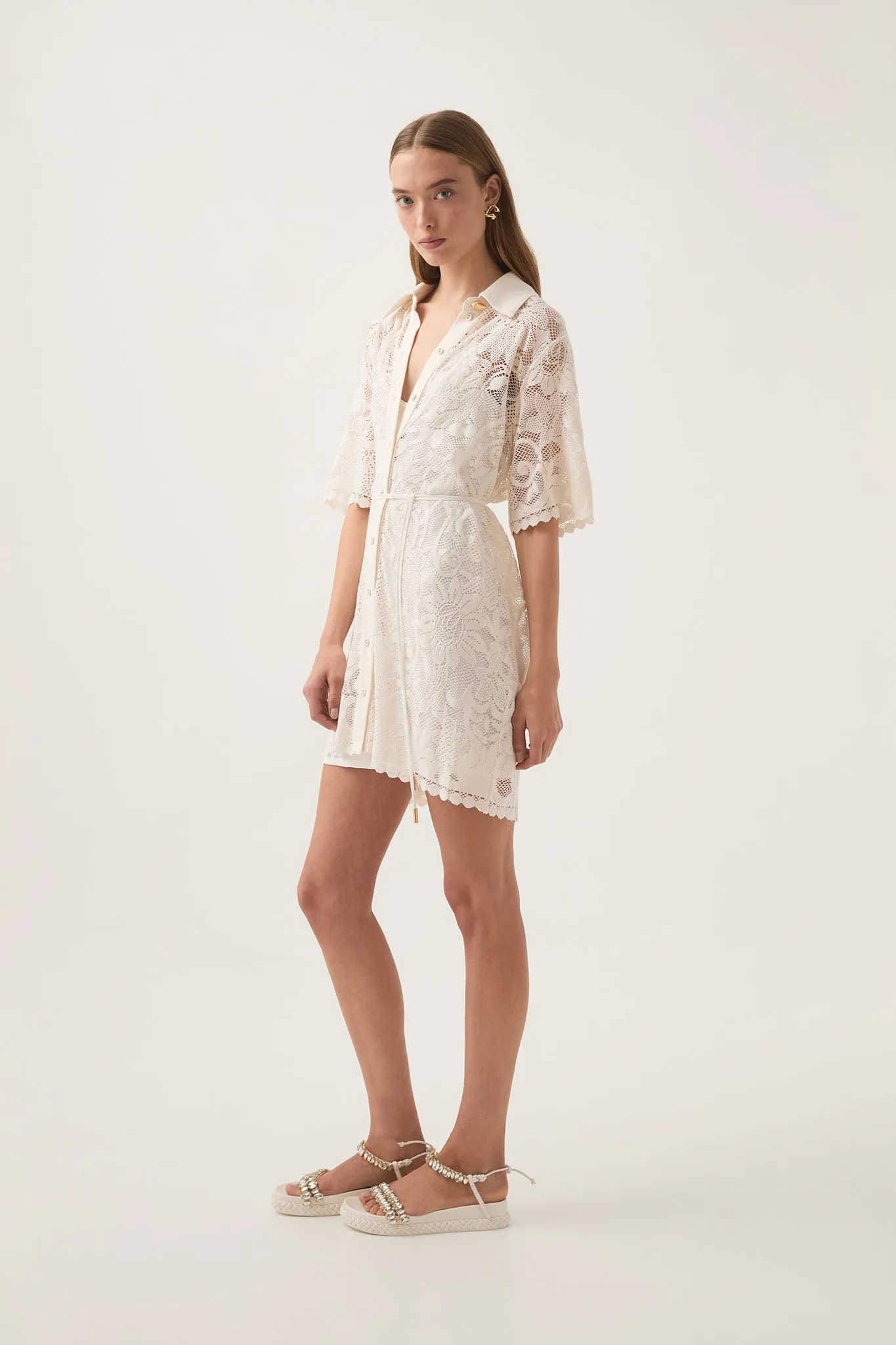 Muses Lace Mini Dress sold by Aje product image thumbnail 5