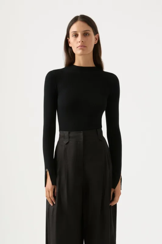 Alina Rib Knit Top sold by Aje