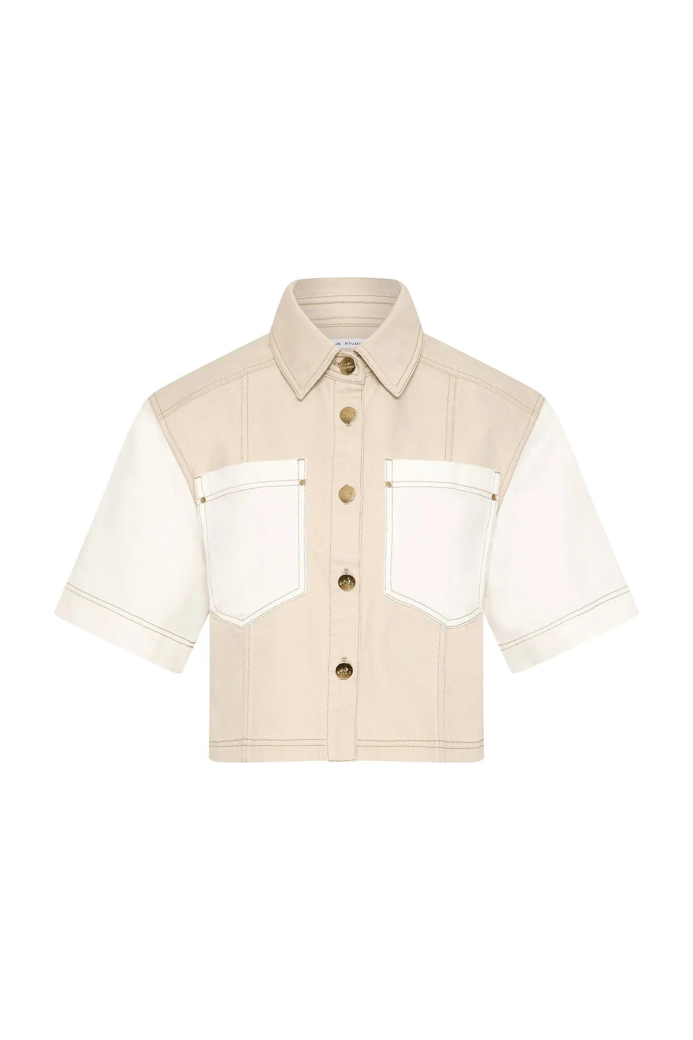 Sadie Cropped Denim Shirt sold by Aje product image thumbnail 2