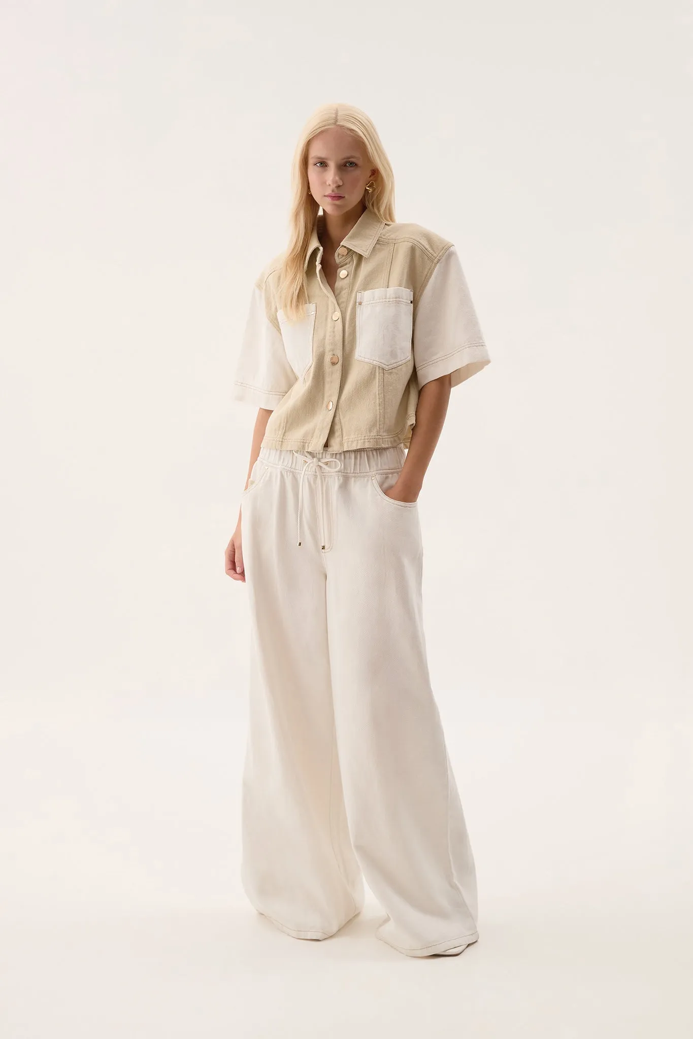 Sadie Cropped Denim Shirt sold by Aje product image thumbnail 3