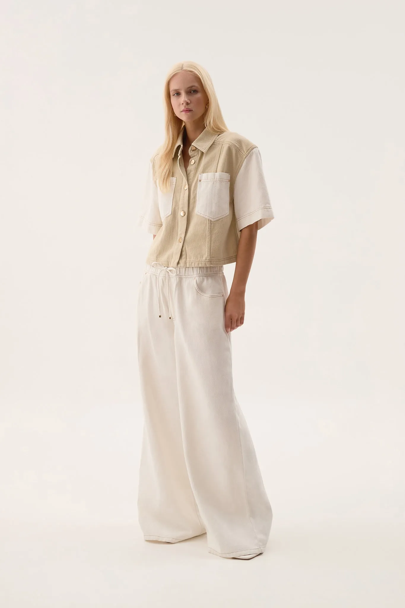 Sadie Cropped Denim Shirt sold by Aje product image thumbnail 5