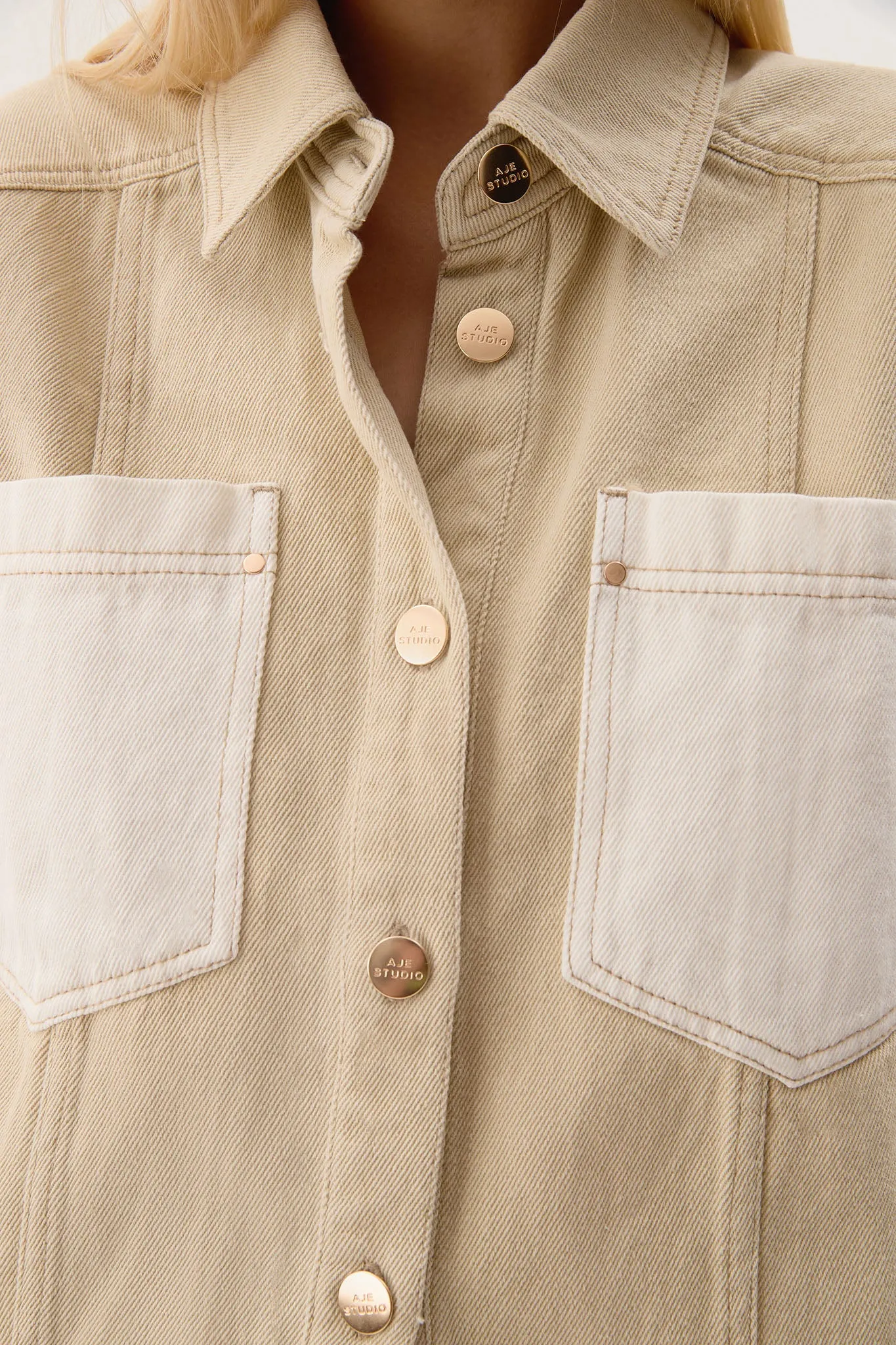 Sadie Cropped Denim Shirt sold by Aje product image thumbnail 4