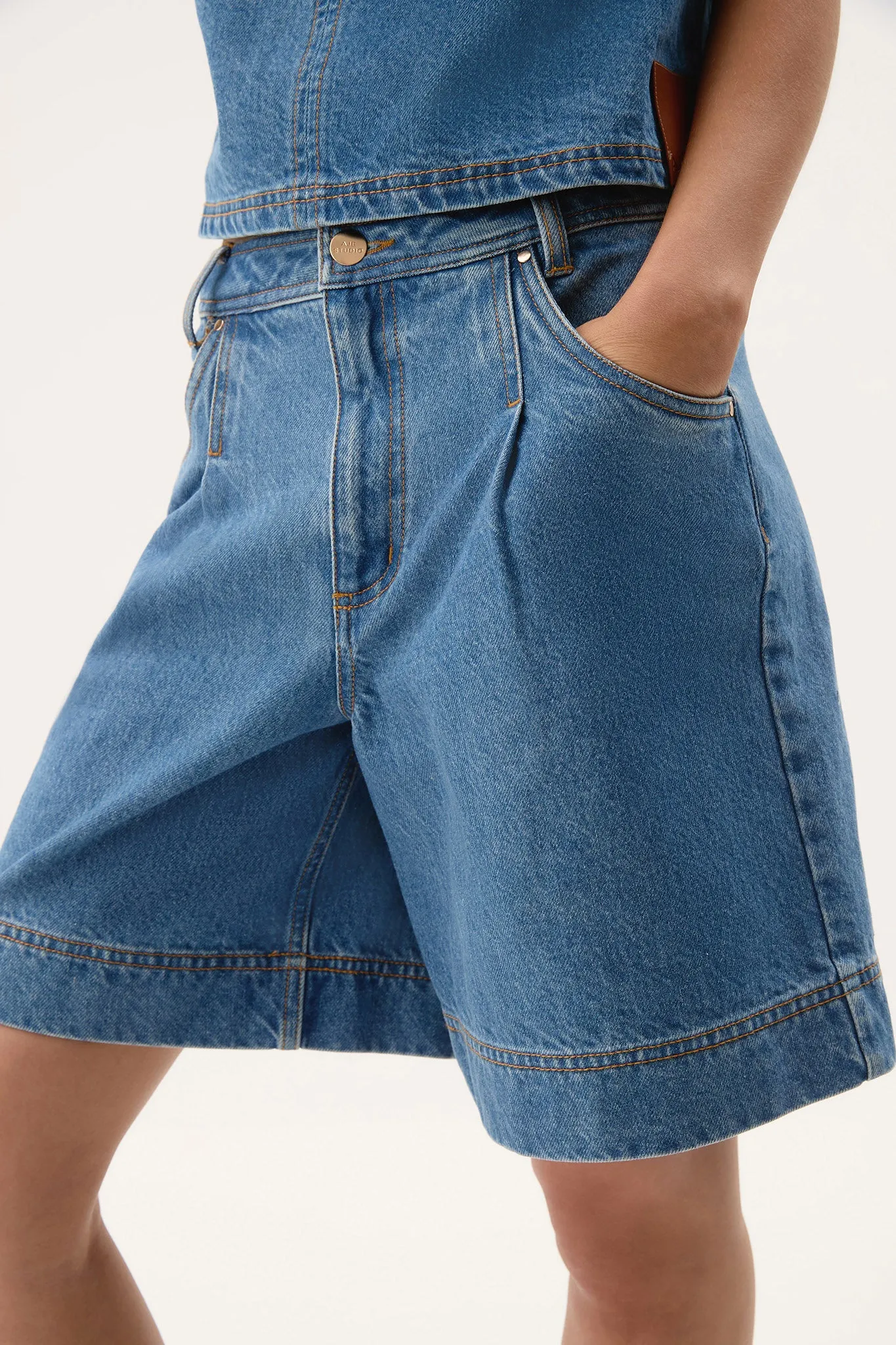 Flynn Longline Denim Short sold by Aje product image thumbnail 4