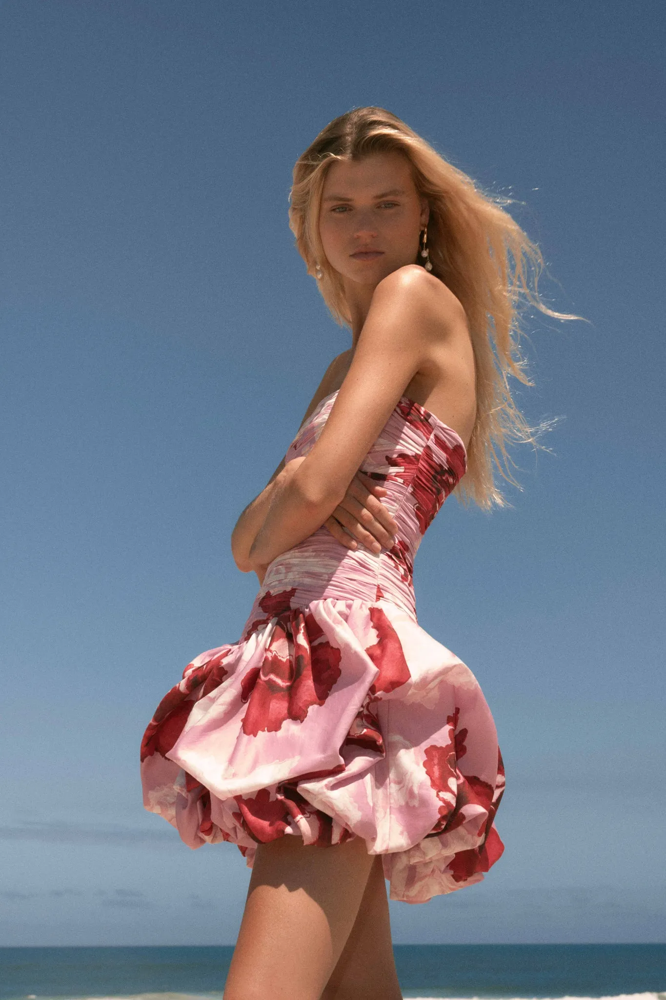 Violette Bubble Hem Mini Dress sold by Aje