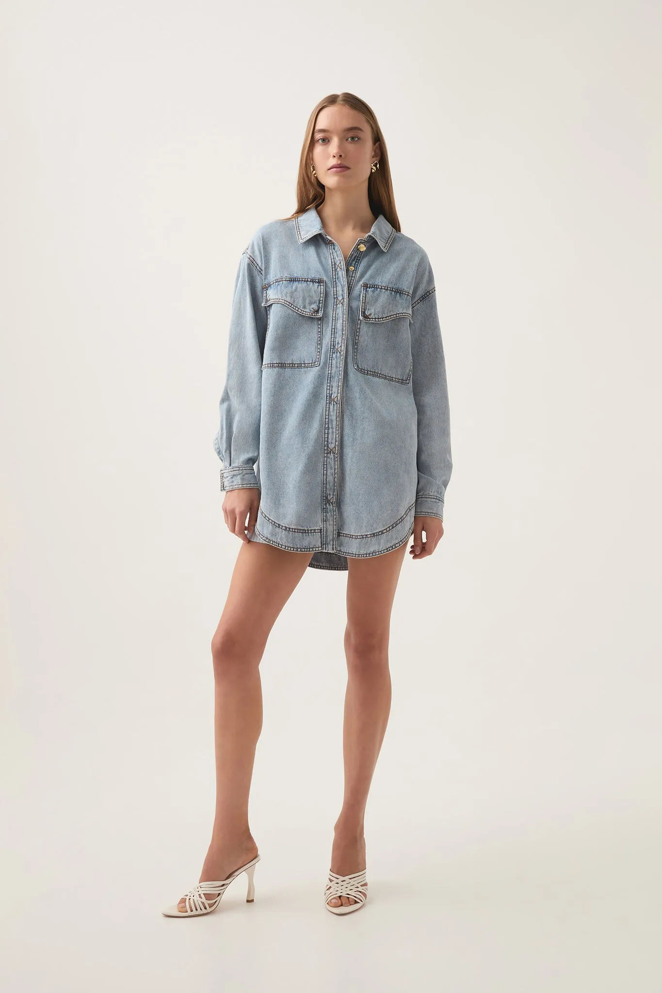 Ray Longline Denim Shirt sold by Aje product image thumbnail 3