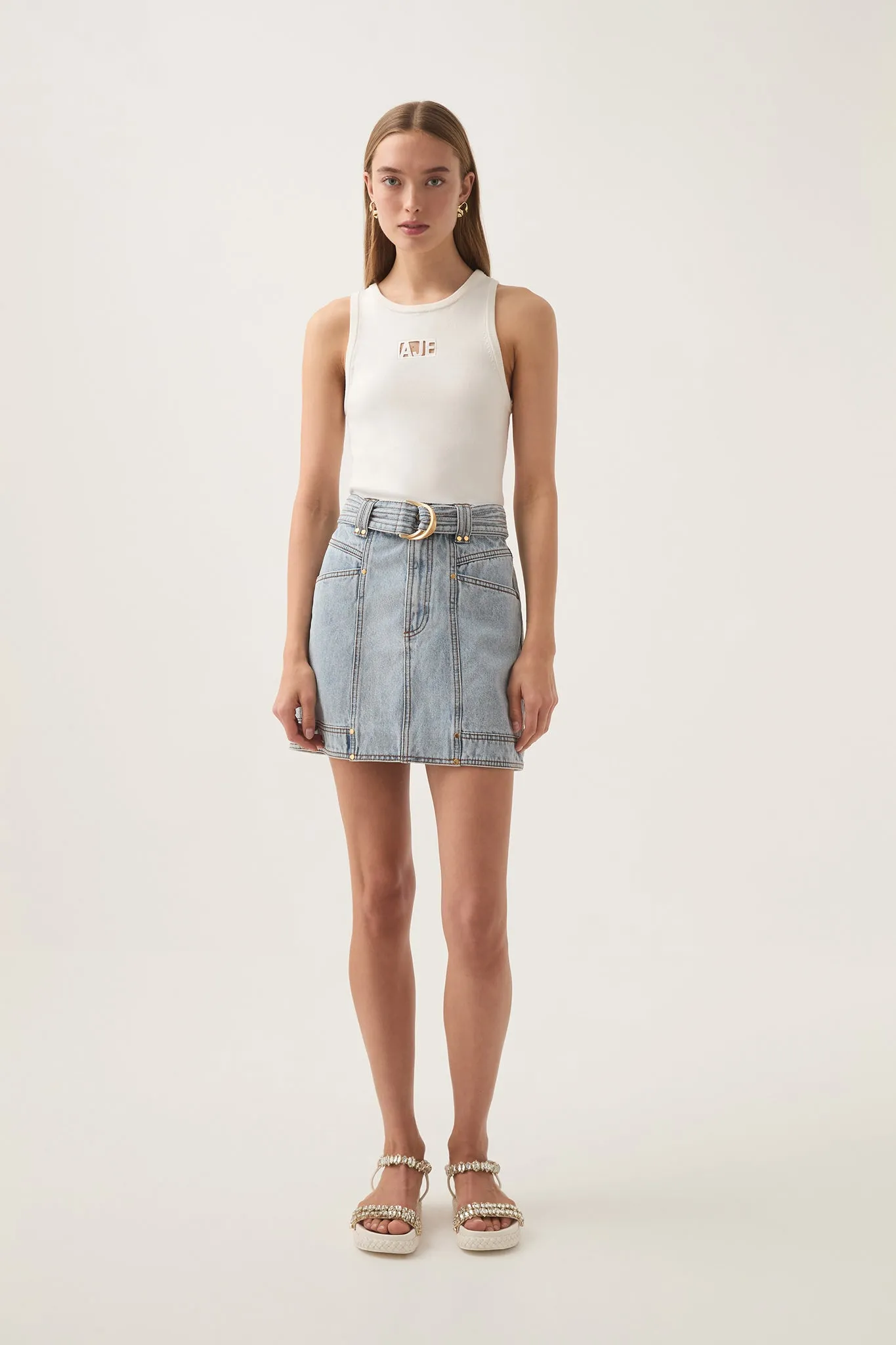 Ray Denim Mini Skirt sold by Aje product image thumbnail 3
