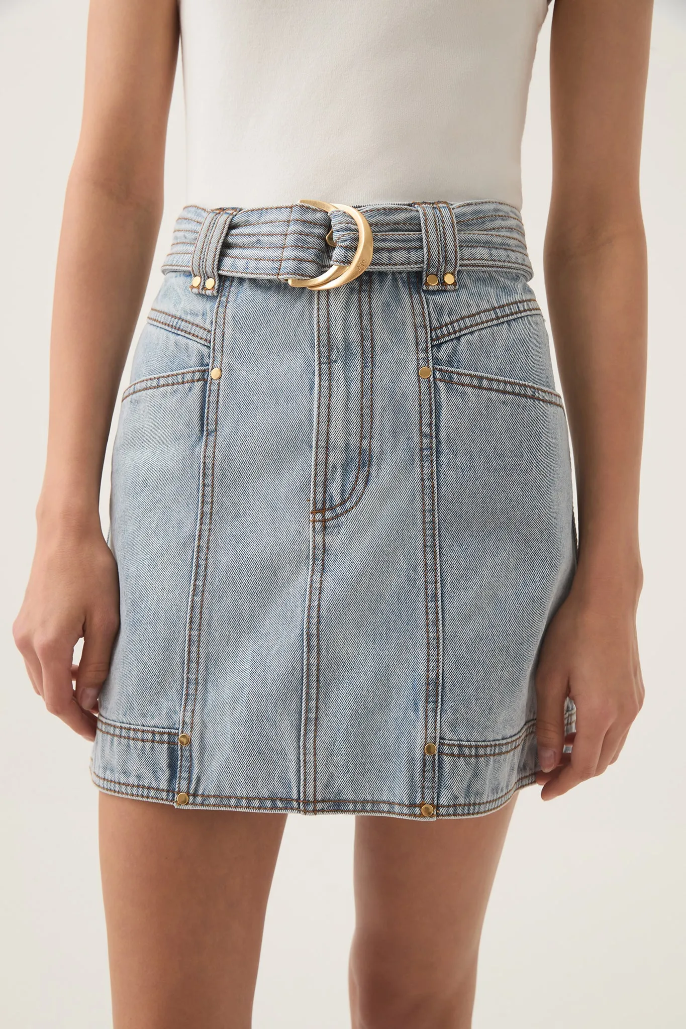 Ray Denim Mini Skirt sold by Aje product image thumbnail 5