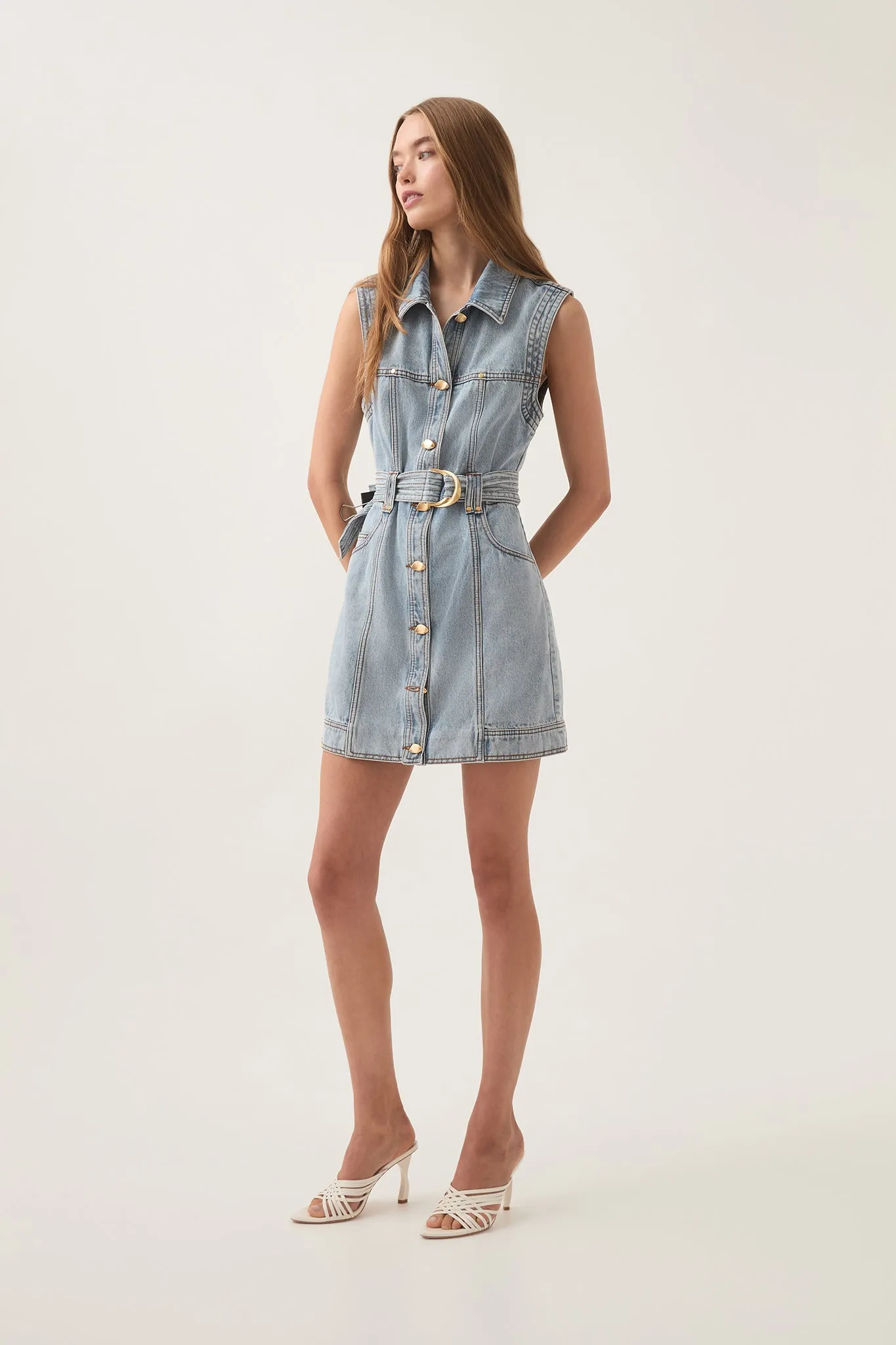 Ray Denim Mini Dress sold by Aje product image thumbnail 5