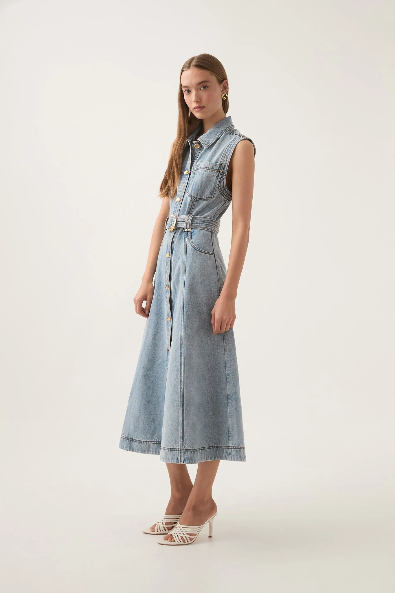 Ray Denim Midi Dress sold by Aje product image thumbnail 5