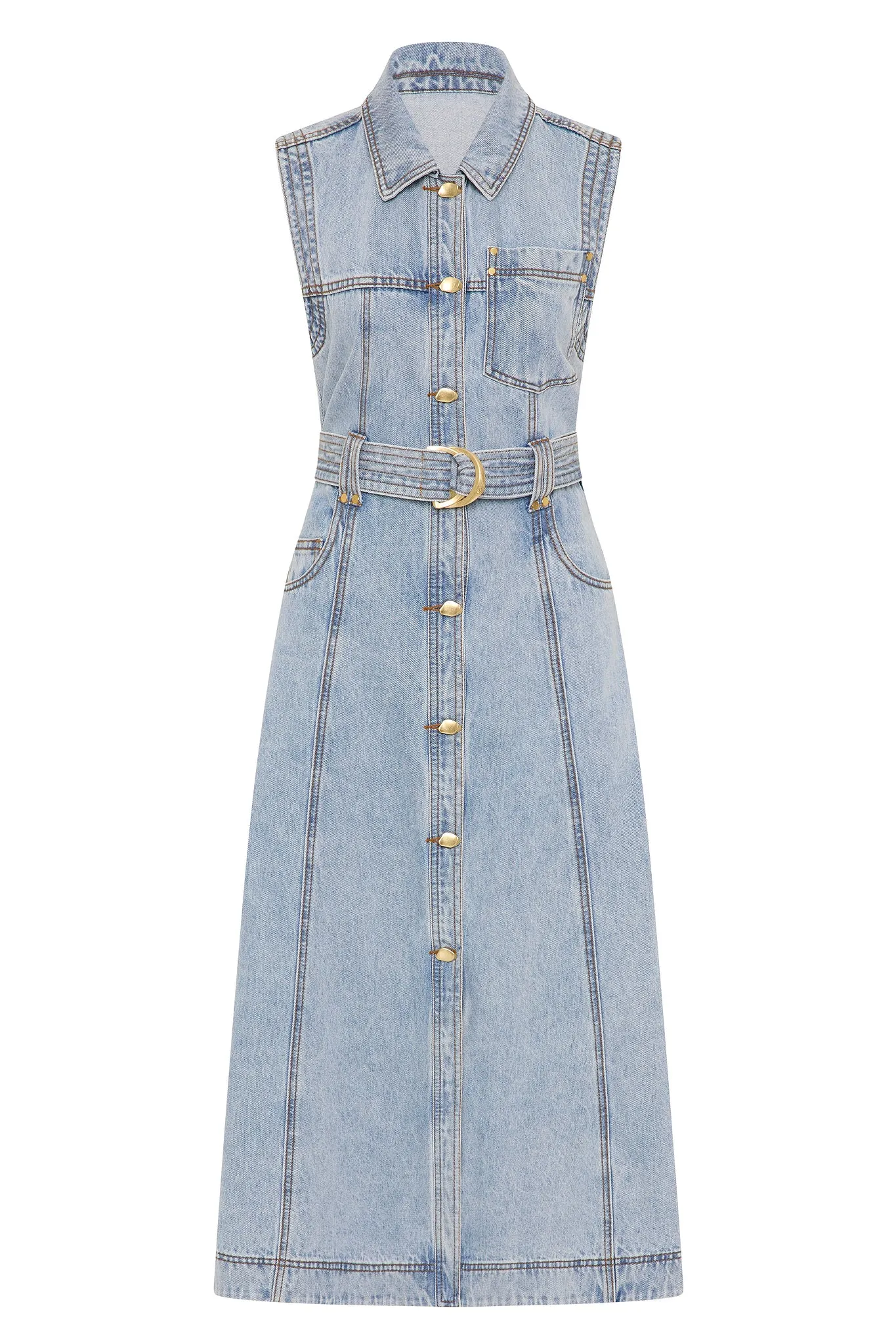 Ray Denim Midi Dress sold by Aje product image thumbnail 2