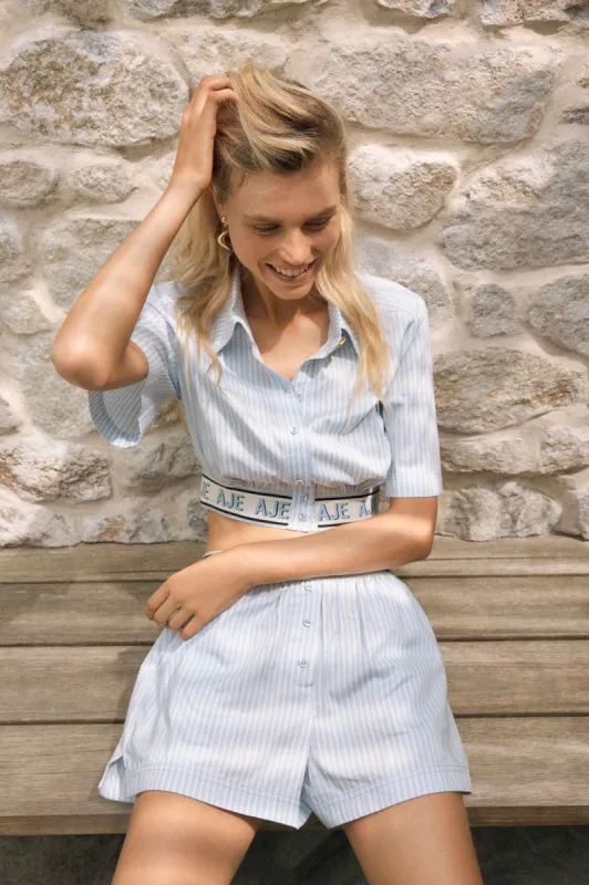 Harling Logo Crop Top sold by Aje