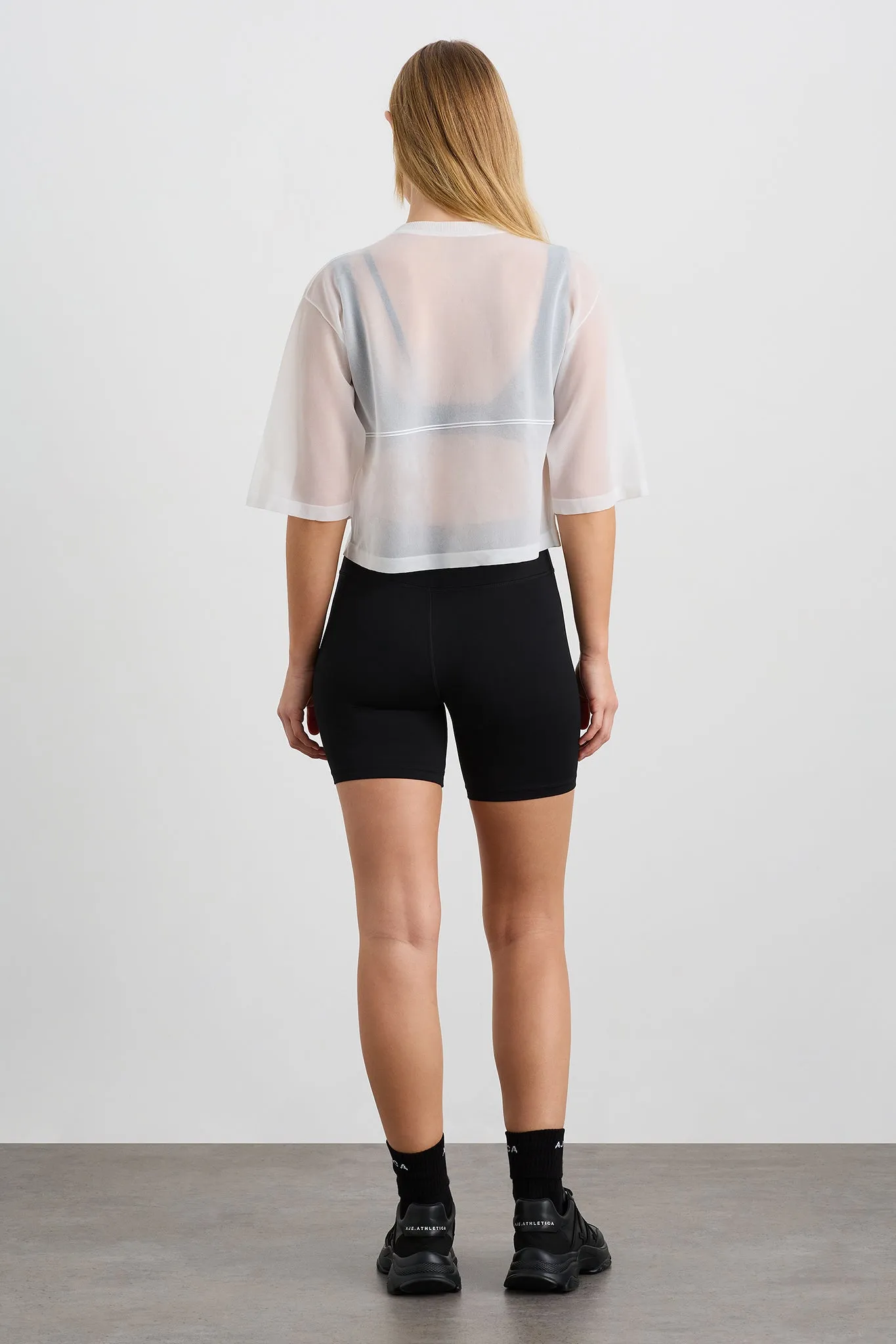 Flocked Logo Knit Tee 102 sold by Aje product image thumbnail 5