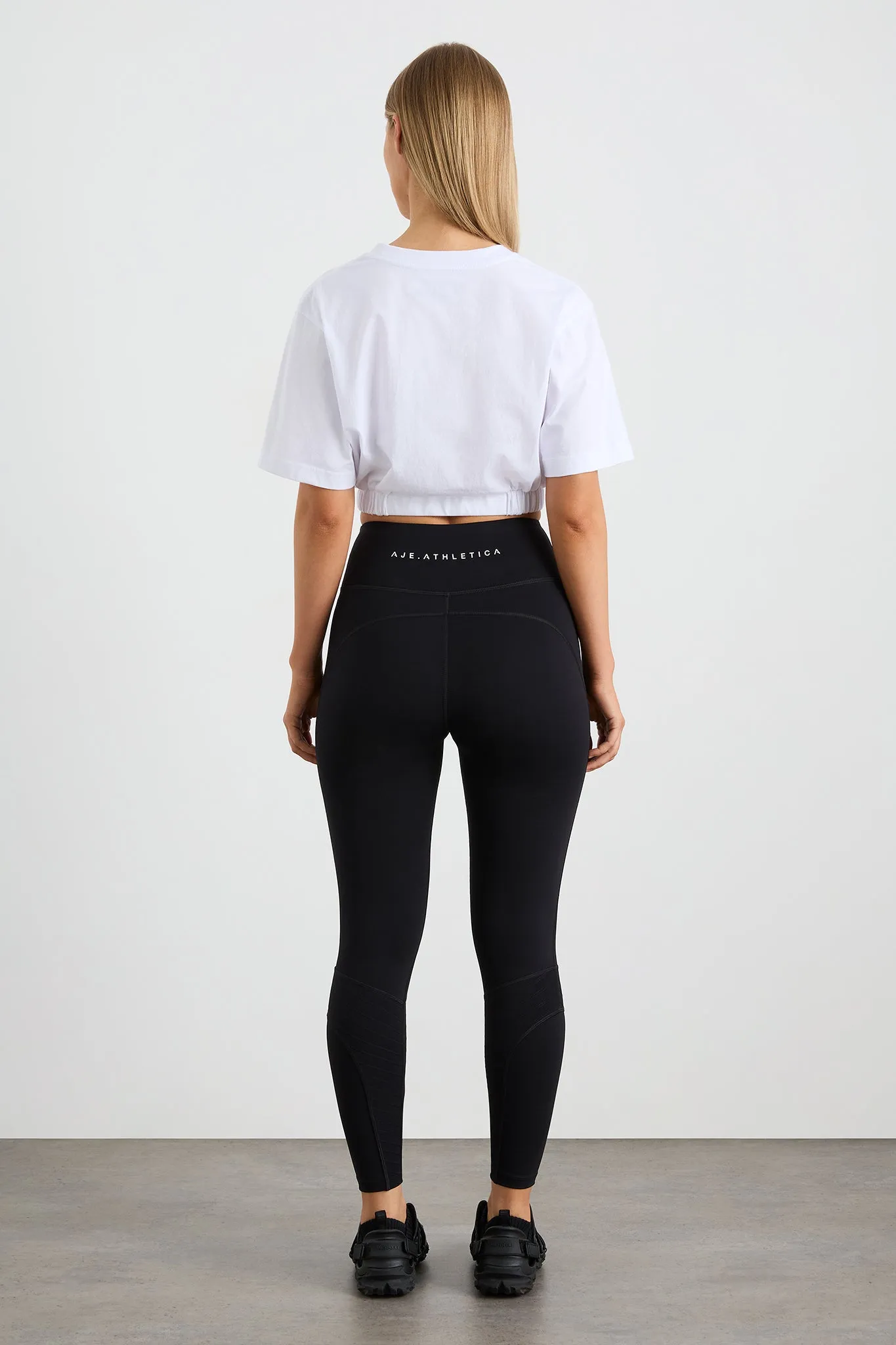 Elasticated Logo Crop Tee 105 sold by Aje product image thumbnail 5