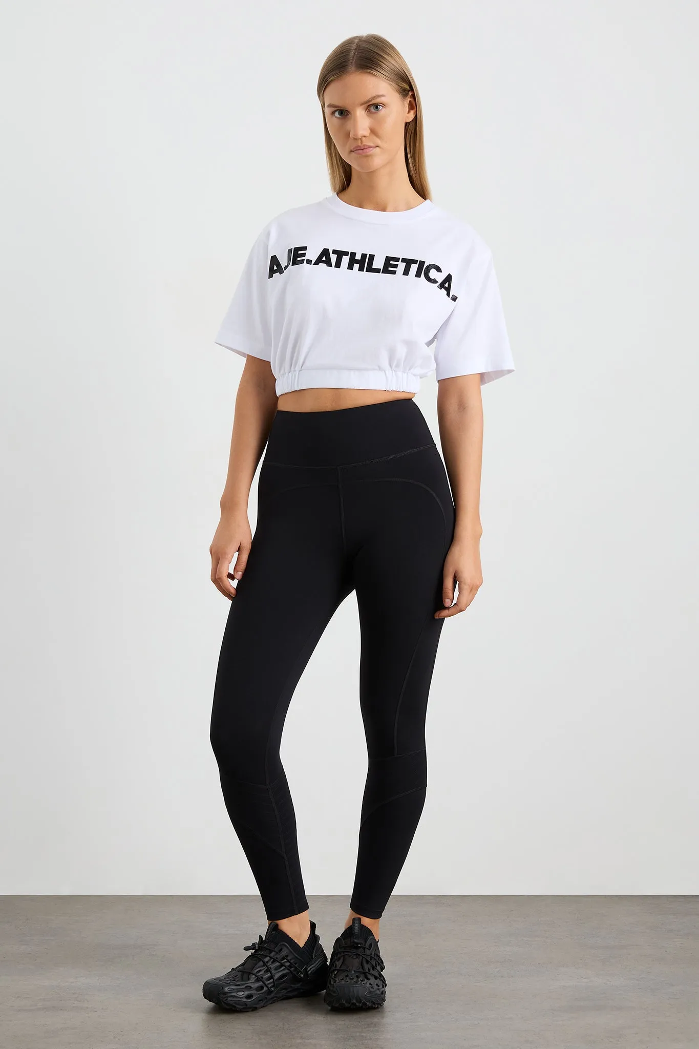 Elasticated Logo Crop Tee 105 sold by Aje product image thumbnail 3