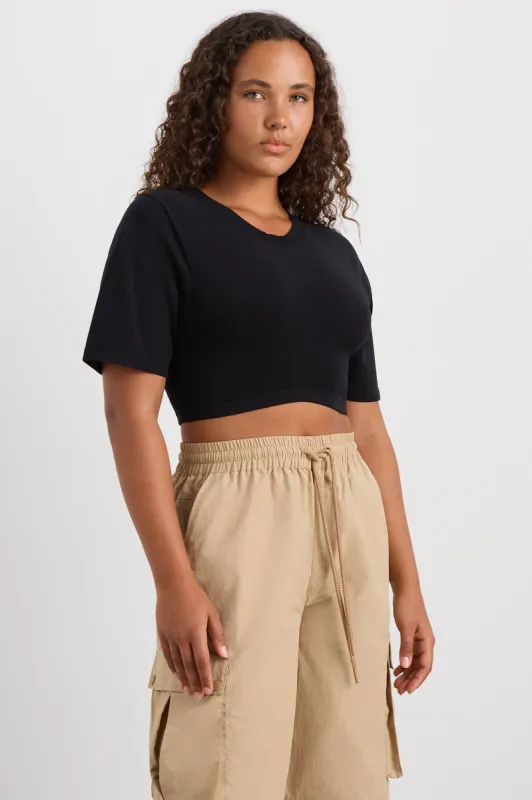 Knitted Bustier Crop Tee 105 sold by Aje