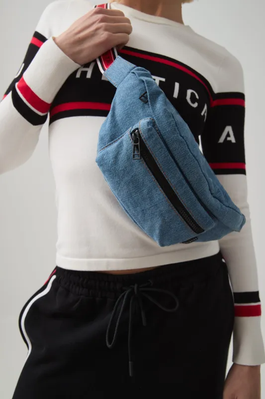 Denim Logotape Crossbody 943 made by Aje