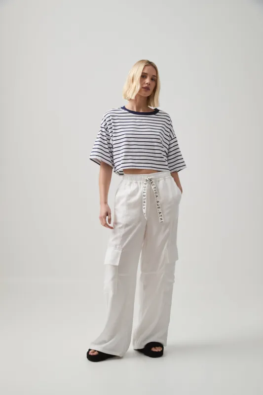 Cropped Stripe Logo Tee 105 sold by Aje