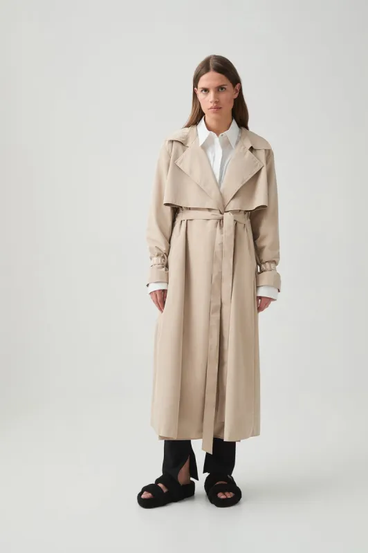 Longline Wrap Trench Coat 705 sold by Aje