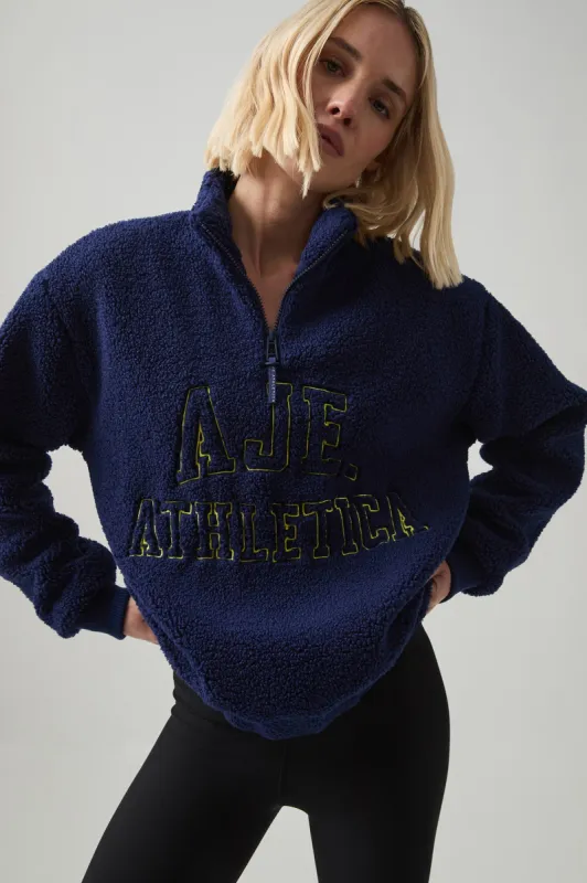 Quarter Zip Sherpa Jumper 435 sold by Aje