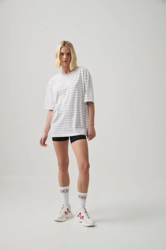 Stripe Logo Tee 102 made by Aje