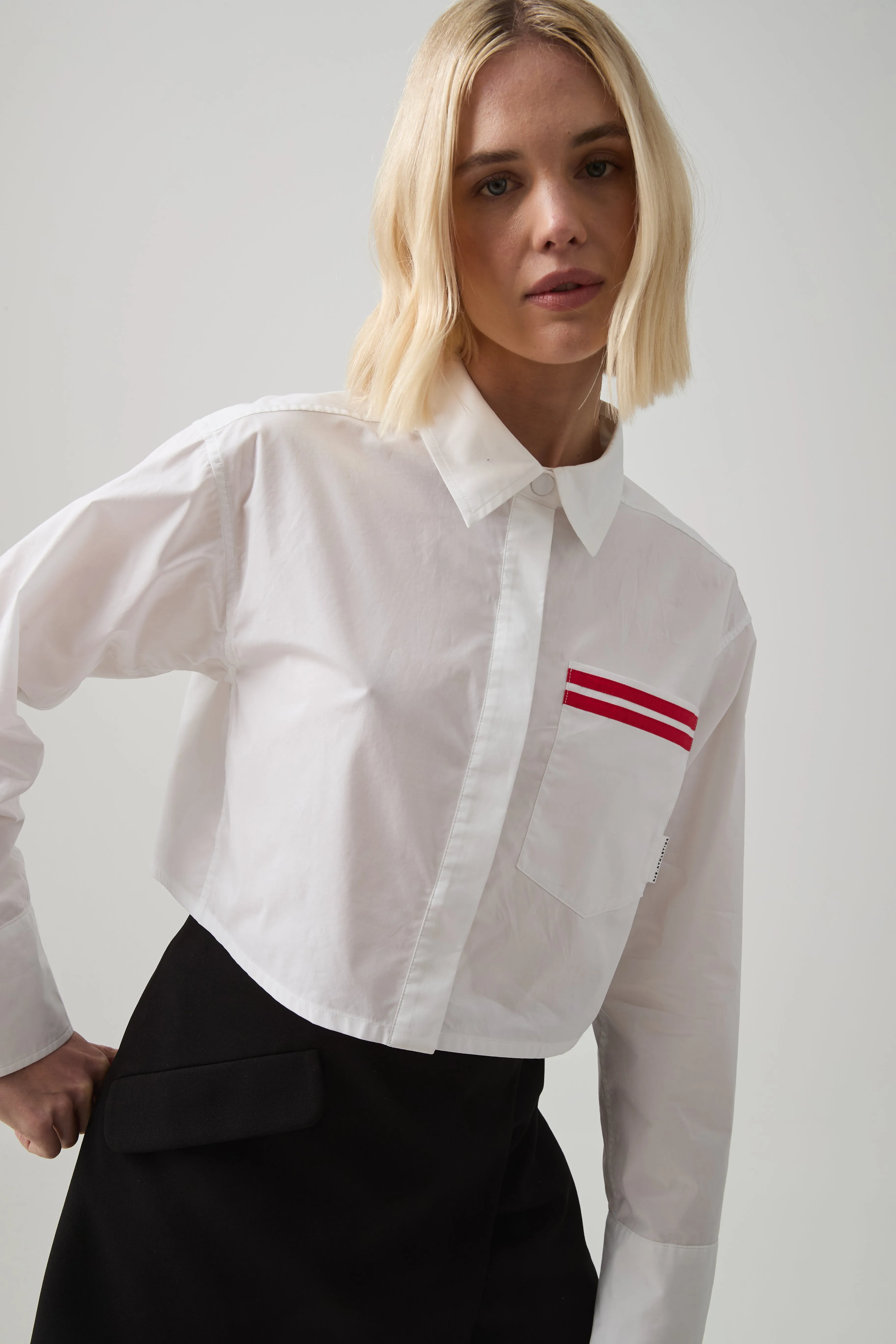 Cropped Cotton Shirt 462 sold by Aje product image thumbnail 3