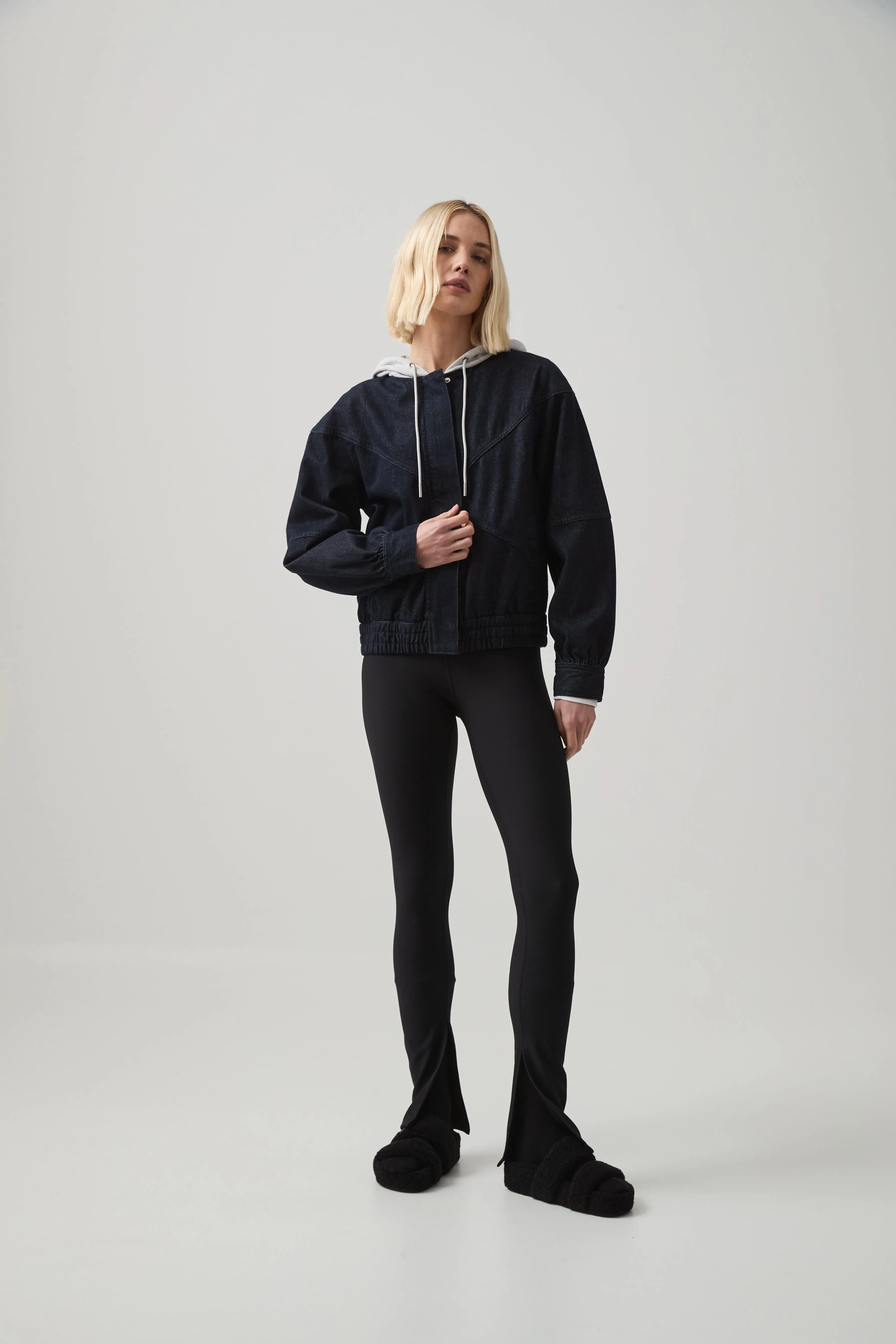 Cropped Hooded Denim Jacket sold by Aje product image thumbnail 5