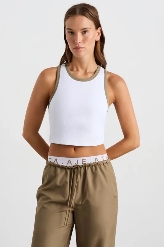 Contrast Rib Active Tank 135 sold by Aje