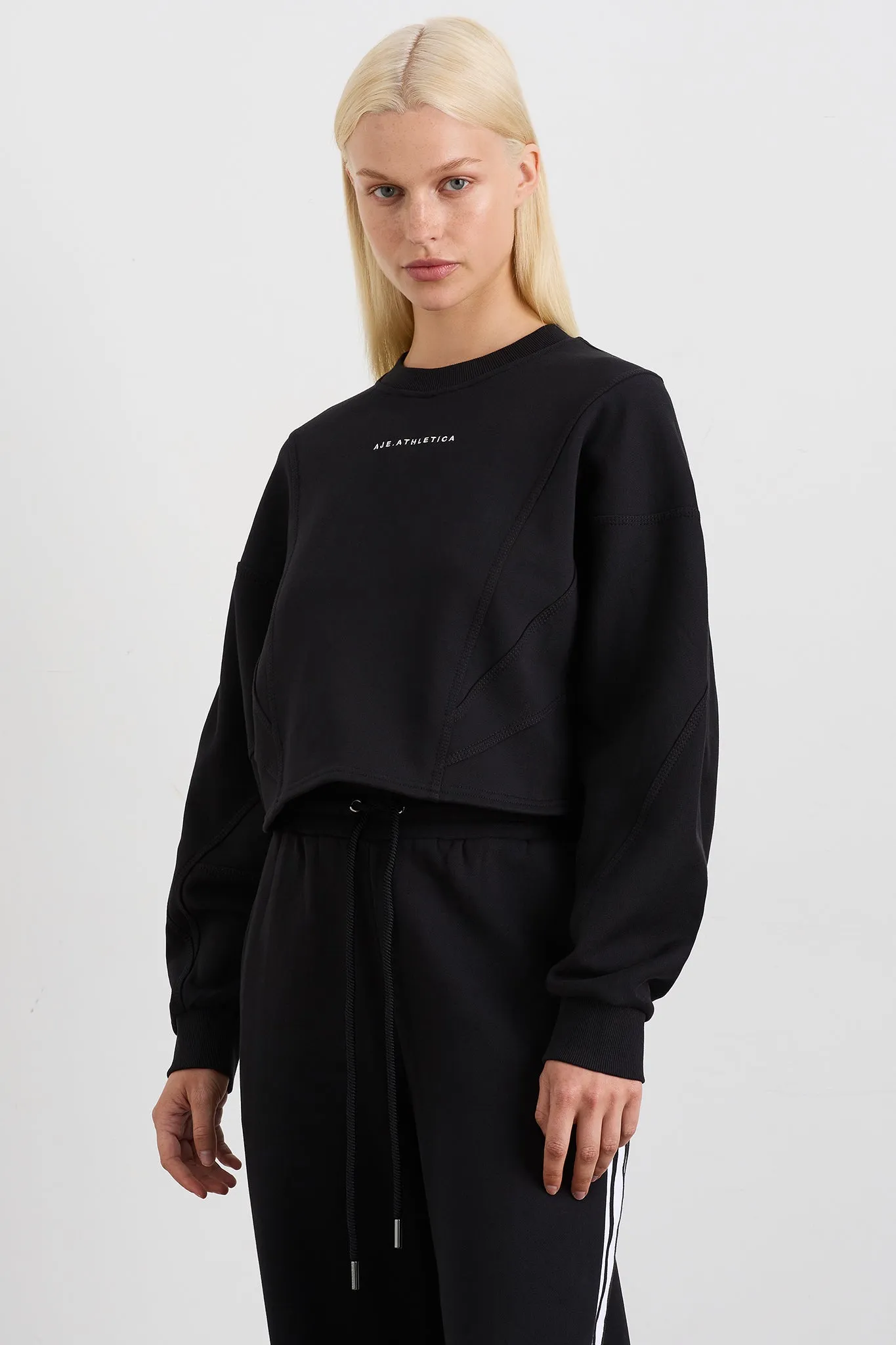 Batwing Crop Crew Jumper 413 sold by Aje