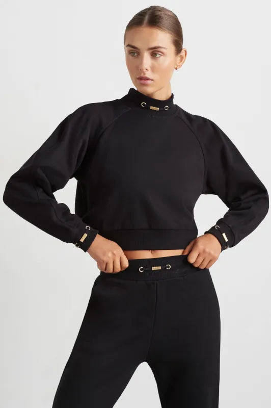 Cropped Fleece Funnel Neck Jumper 408 sold by Aje