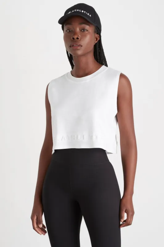 Cropped Embossed Signature Logo Tank 106 sold by Aje