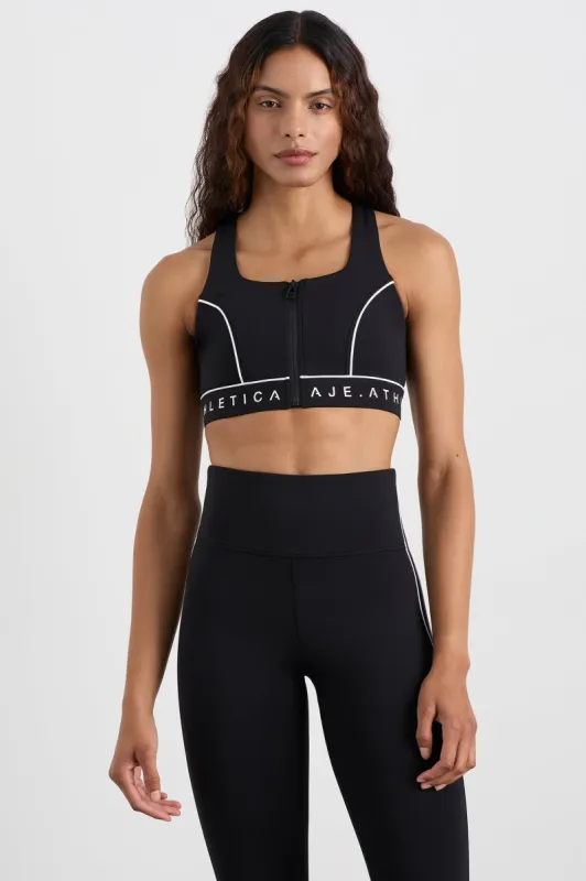 Zip Front Sports Bra 329 sold by Aje