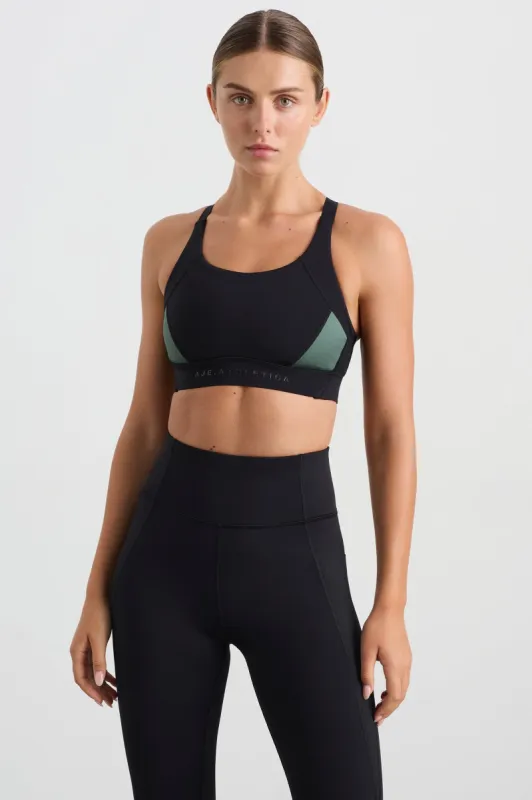 Contrast Adjustable Strap Sports Bra 321 made by Aje