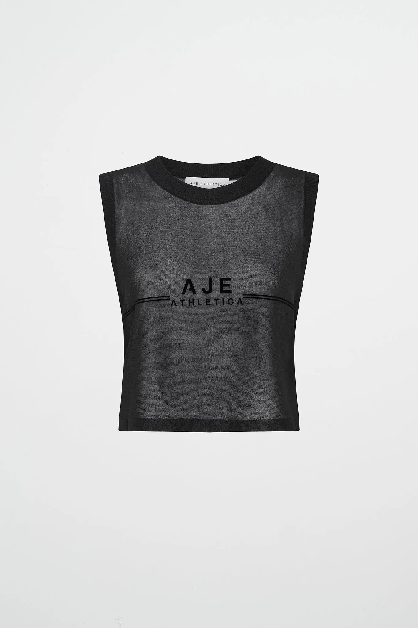 Flocked Logo Knit Tank 150 sold by Aje product image thumbnail 2