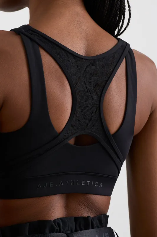 Spiderback Logo Mesh Bra 369 sold by Aje
