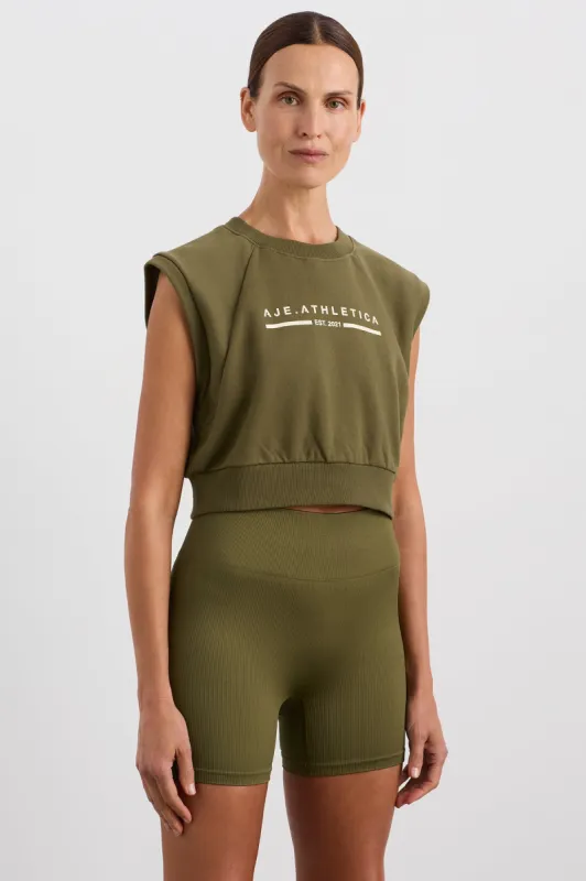 Cropped Slvless Terry Tank 146 sold by Aje