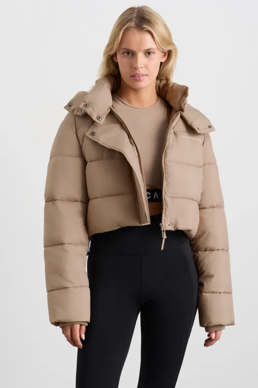 Cropped Hooded Puffer Jacket 764 sold by Aje